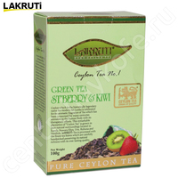 Чай LAKRUTI "Strawberry & KIWI" зелёный  Цейлонский Клубника с Киви