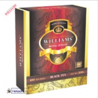 Чай WILLIAMS "Royal Ceylon" черный Цейлонский пакетированный на чашку 100 пакетов x 2 г
