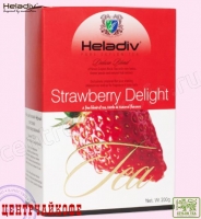 Чай Heladiv "Black Tea Strawberry Delight" "Клубничное восхищение" чёрный Цейлонский FBOP с маслами и кусочками клубники