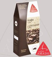 Кофе AMADO "Арабика с шоколадной стружкой" молотый в коробке Арабика 100%